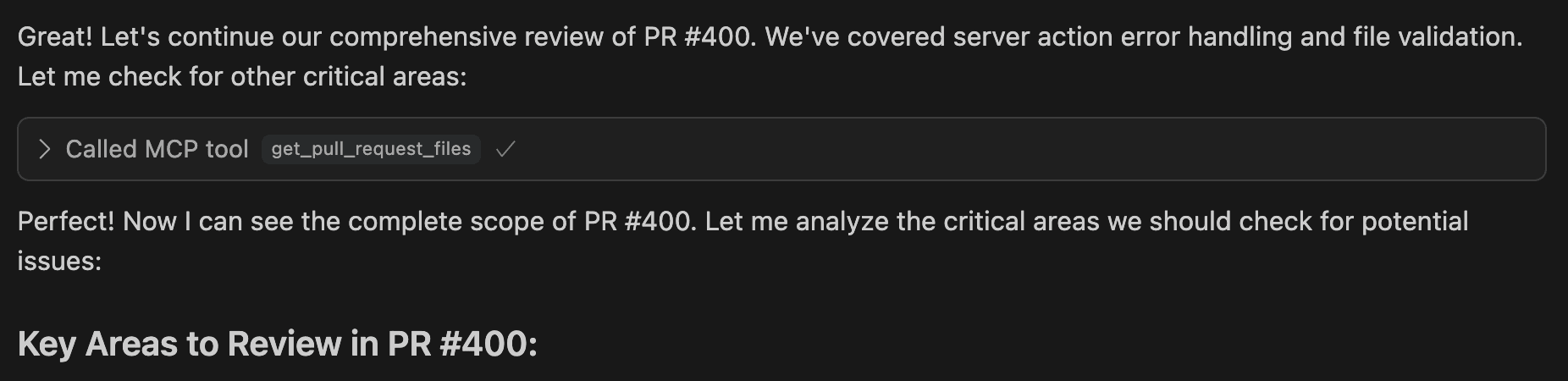 Cursor helping with PR review process
