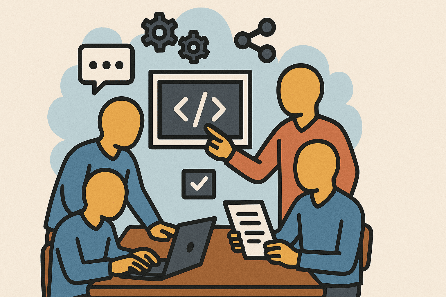 Team collaboration with AI tools